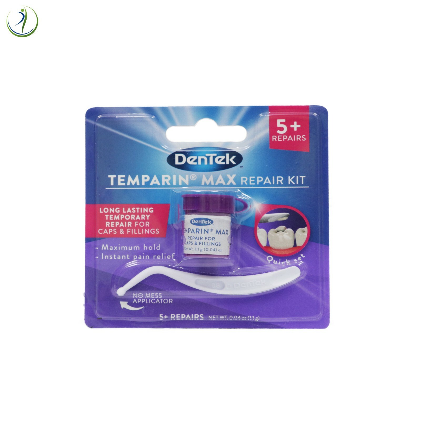 Tooth First Bicuspid Small Dental Temp Crowns Fillings Caps & Dentek Repair Kit