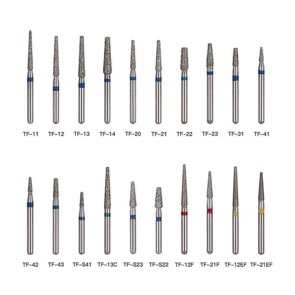 100 Models AZDENT Dental Diamond FG Burs for High Speed Handpiece Friction Grip