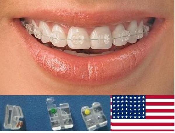 Absolute Clear Monocrystalline Sapphire Orthodontic Roth Bracket Brace US Seller