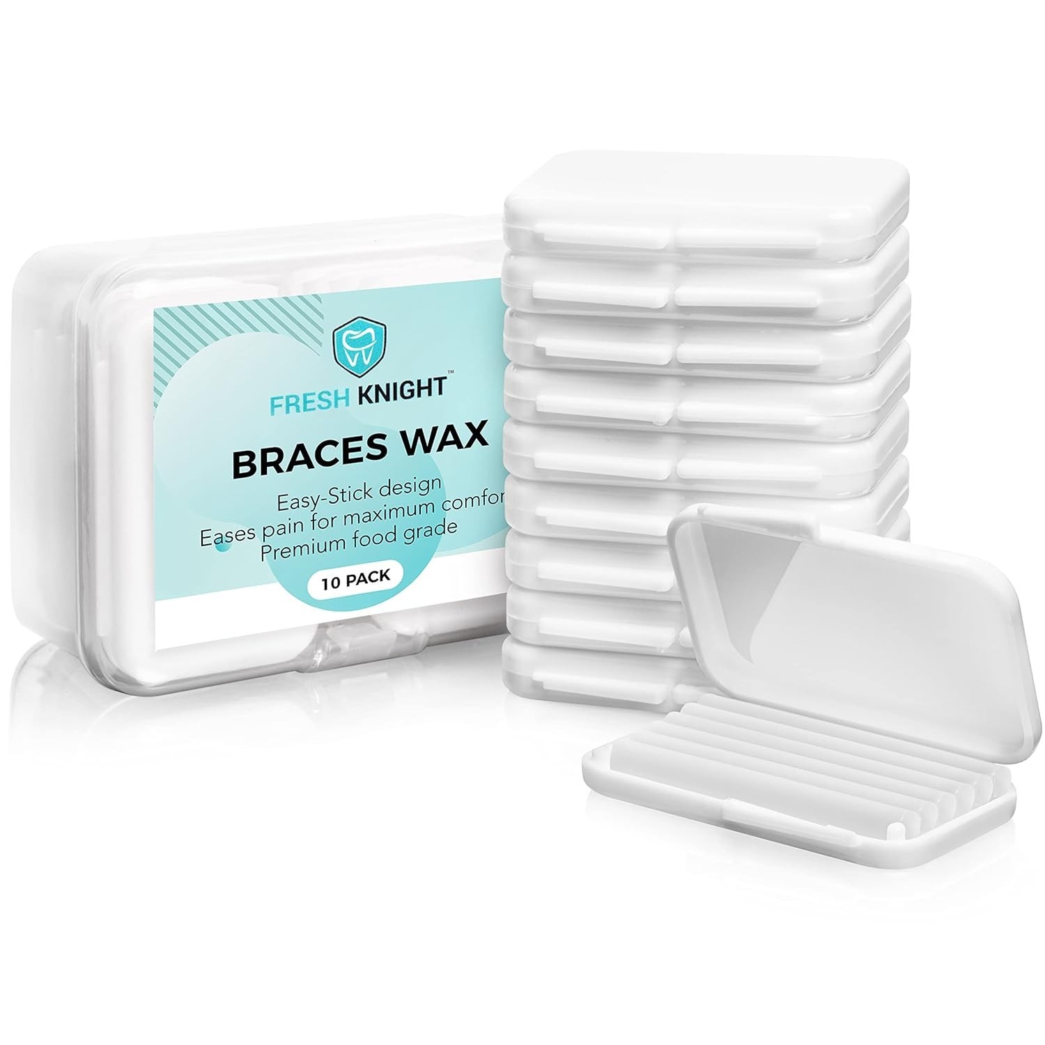 10 Pack of Orthodontic Braces Wax Strips – Unscented Comfort Relief