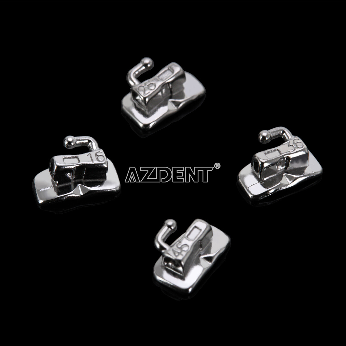 50 Set AZDENT Dental Orthodontic Buccal Tube 1st 2nd Molar Tube Roth MBT 022/018