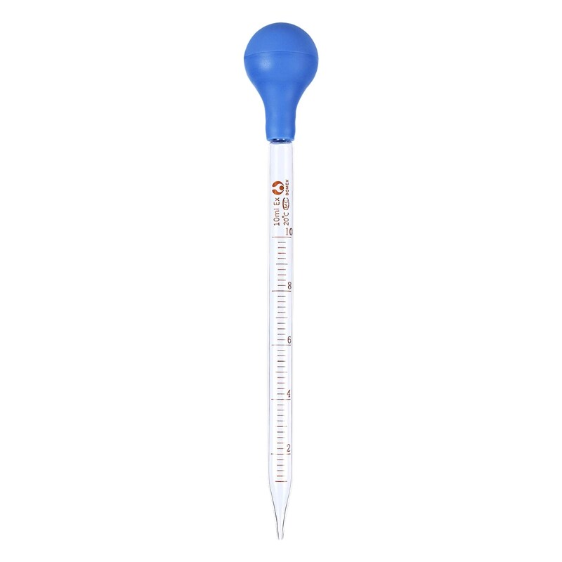 Glass Graduated Cylinder Set 0.5ml 1ml 2ml 3ml 5ml 10ml for Laboratory Hospital