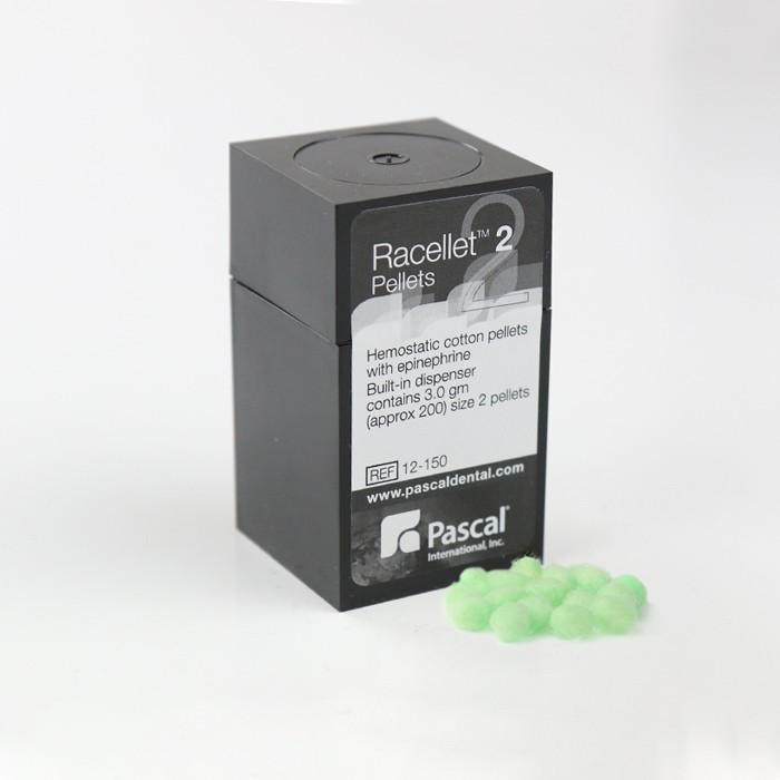 Pascal 12-150 Racellets Hemostatic Pellets #2 Cotton Green 200/Box