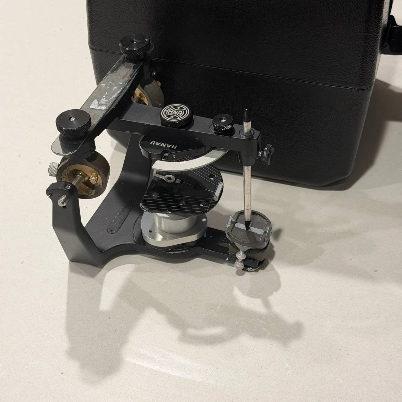 Hanau Wide Vue Arcon Semi Adjustable Dental Articulator Mounting Table w Case
