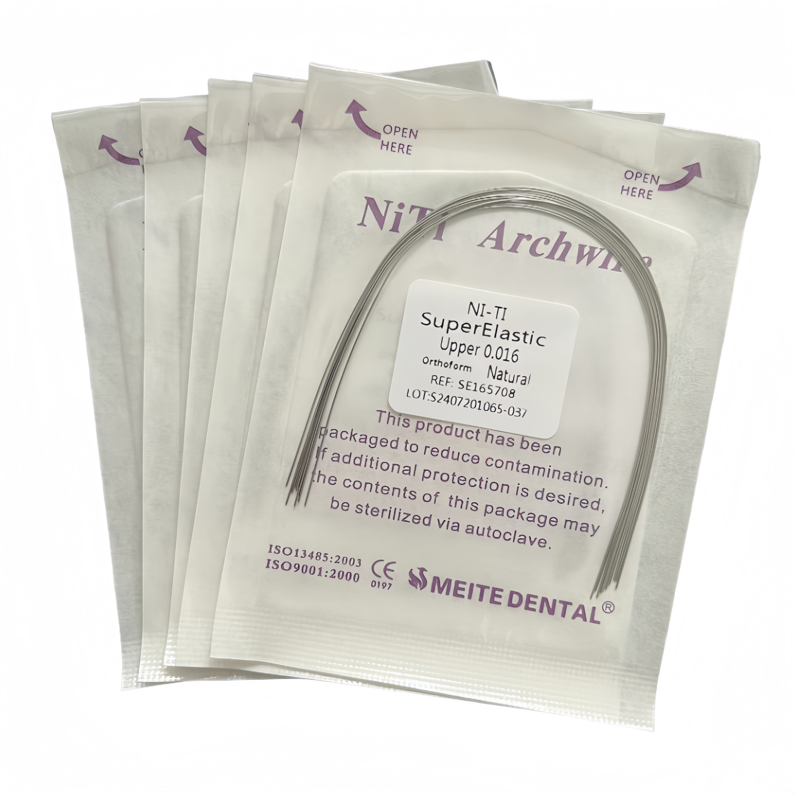 100PCS Dental Orthodontic Niti Arch Wire Natural Form Arches Round Rectangular