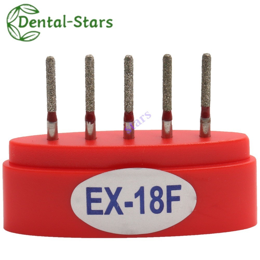 5Pcs/Box Dental FG Diamond Burs 10 Sizes EX 11-EX24 Bur For High Speed Handpiece