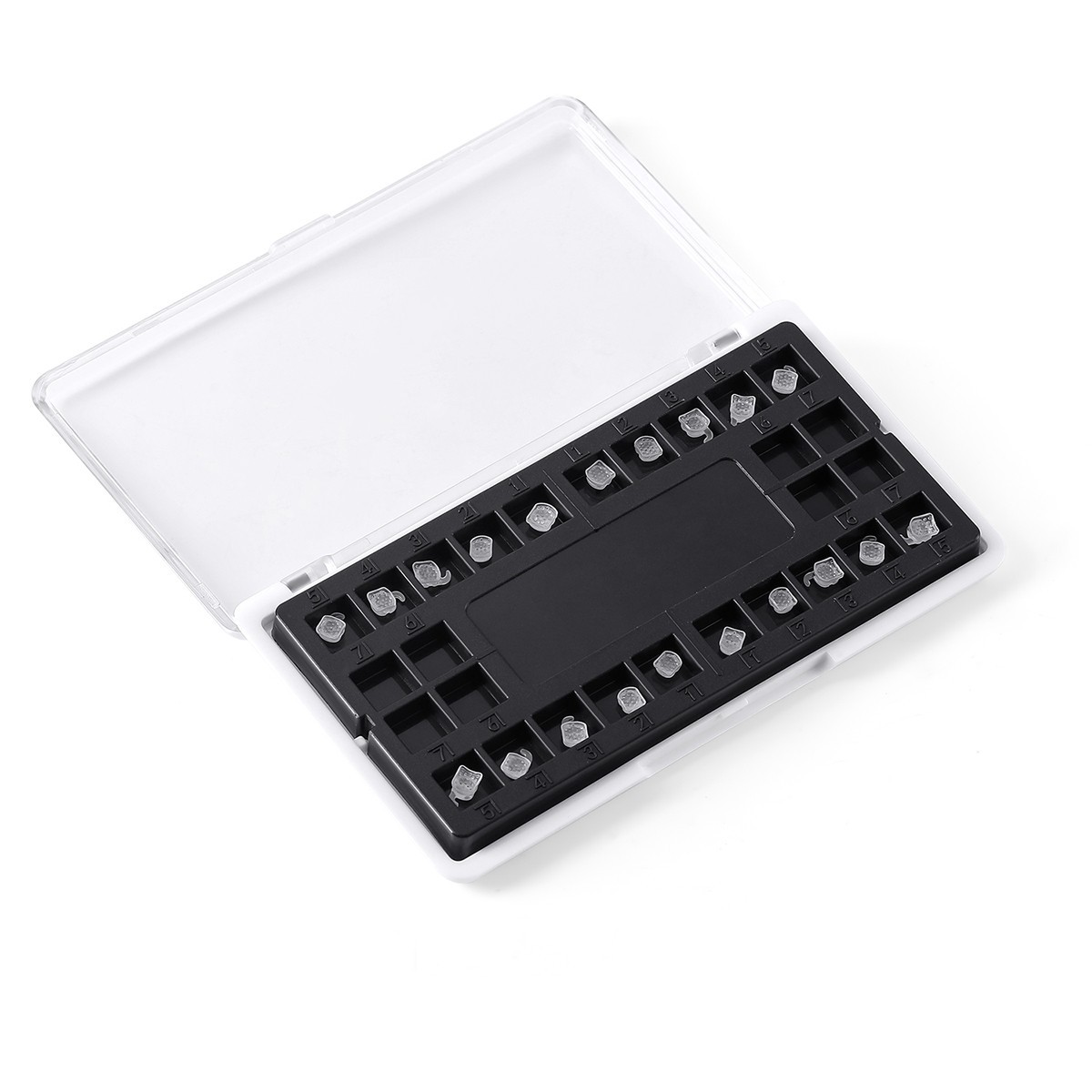 Mid-axis Dental Orthodontic Ceramic Clear Braces Brackets Roth 0.022 Hooks 345
