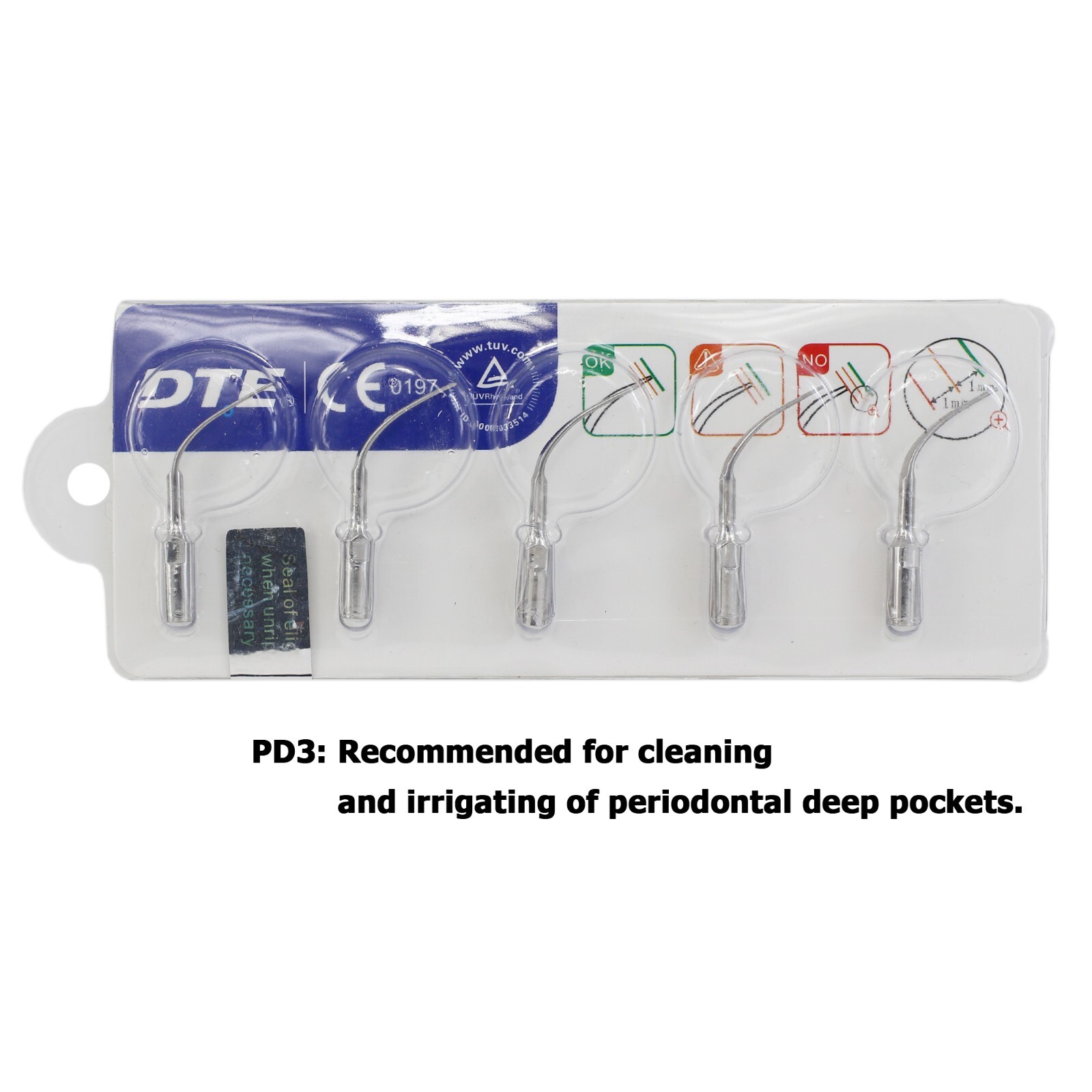 Woodpecker DTE Dental Ultrasonic Scaler Piezo Tips HD-7L Handpiece DTE-V2 LED