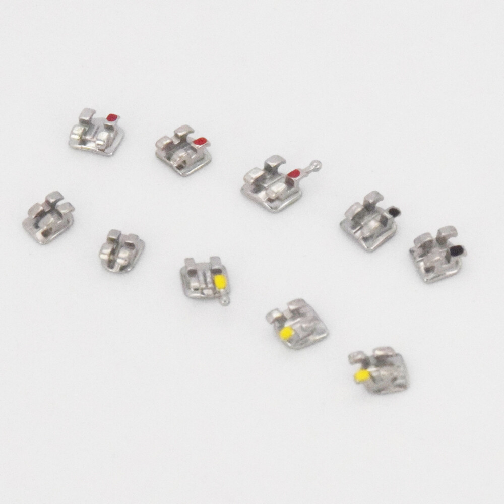 20 Pcs/Pack Dental Monoblock MIM Orthodontic Metal Brackets Braces Mesh Base