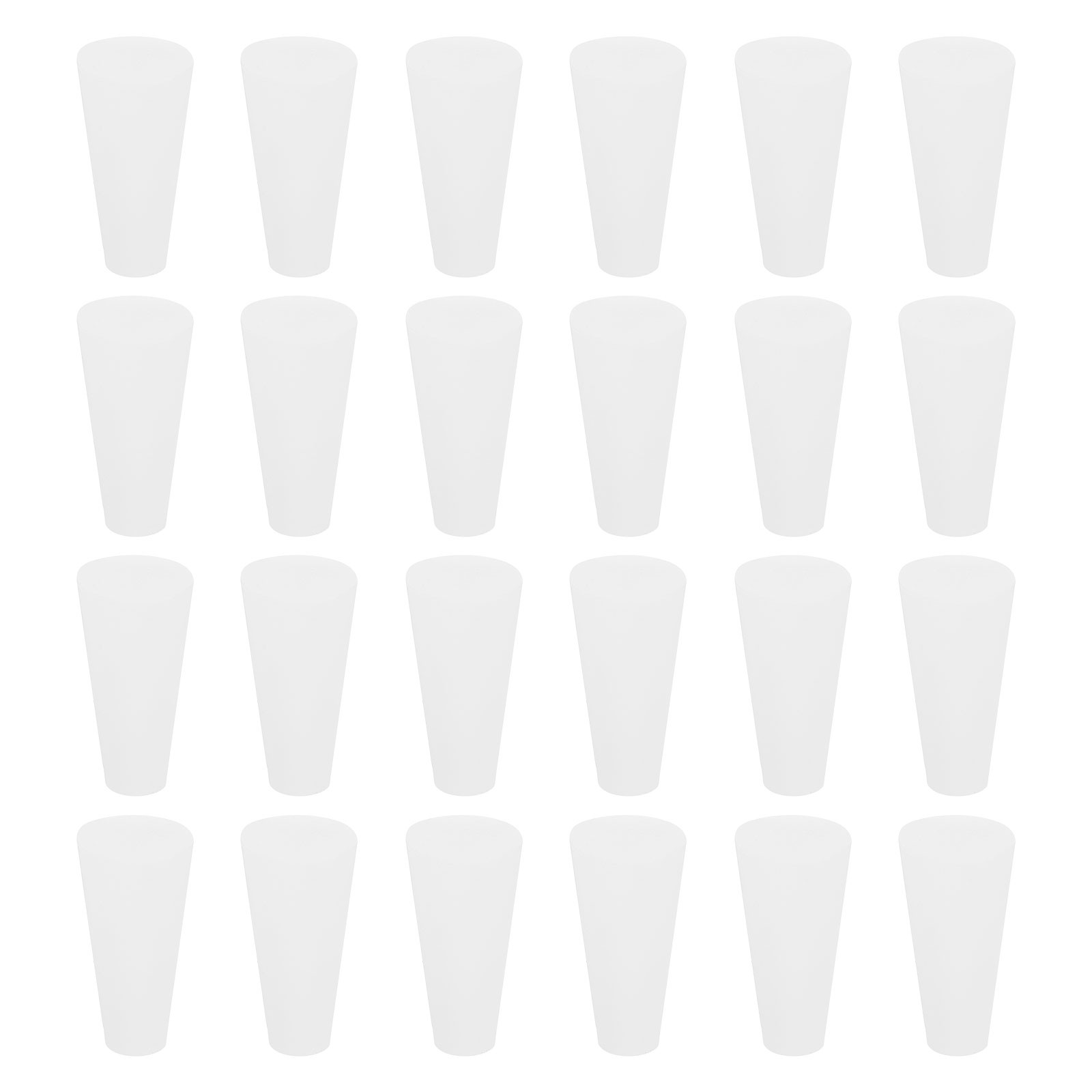 Solid Rubber Stoppers 4.5×8.5x16mm, 24 Pcs Tapered Lab Seal Rubber Stopper White