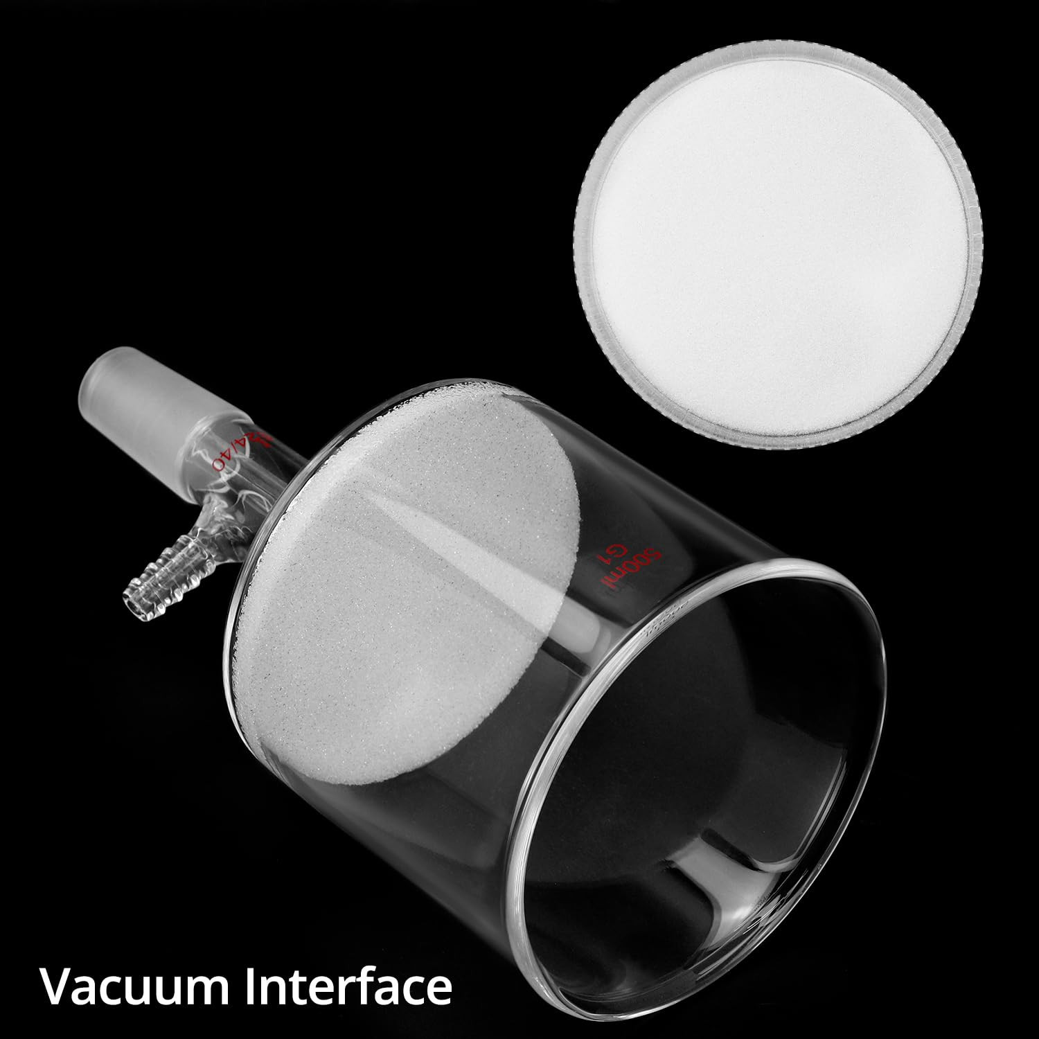 500Ml Filtering Buchner Funnel Medium Frit (G1) Lab Glassware with Standard 2…