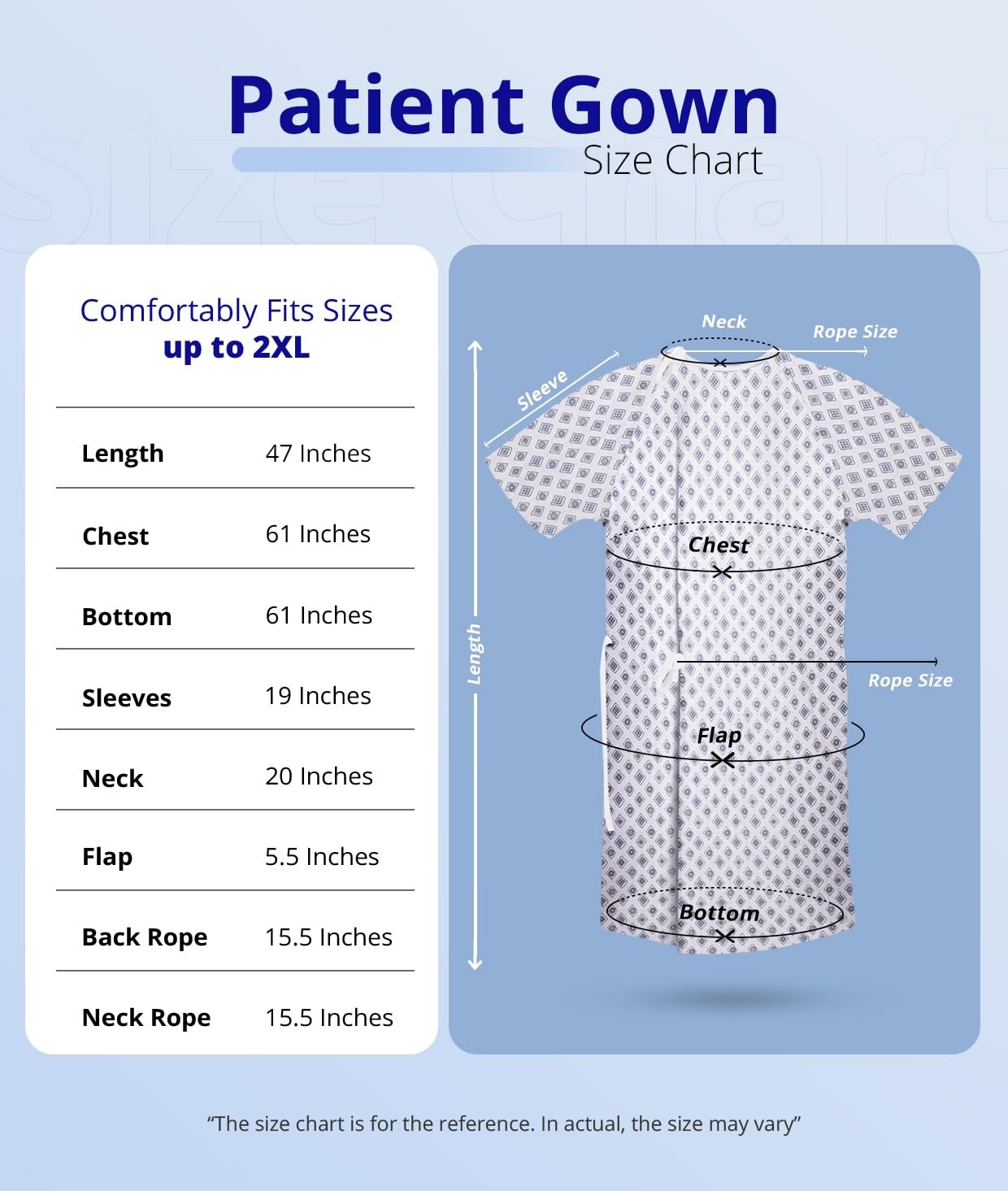 Utopia Care 2 Pack Unisex Hospital Free Size up to 2XL, Blue Red Diamond