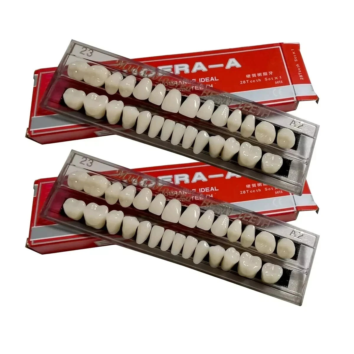 28 Pcs/Set Dental A2 A3 Acrylic Resin Denture Shade Full Set False Teeth #23