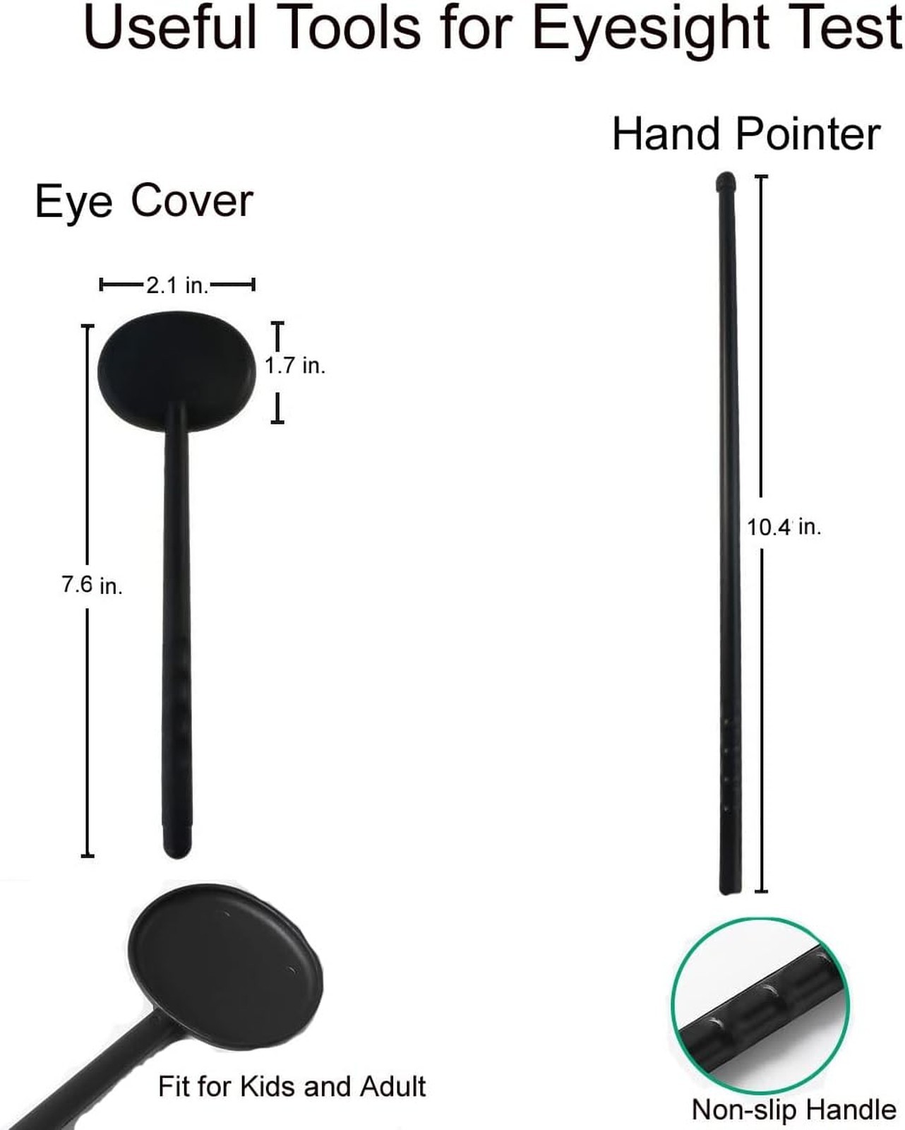 Snellen Eye Chart Canvas with Wooden Frame 11×22 Inches for Eye Exams at 20 Feet