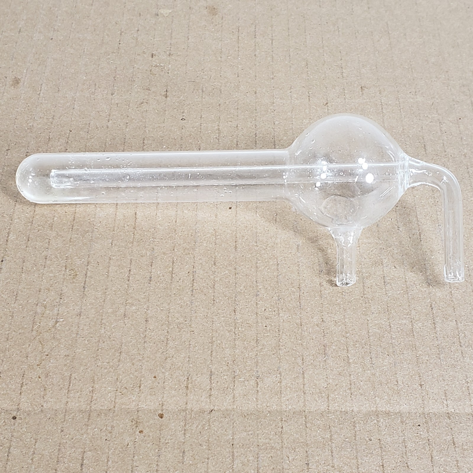 Unbranded Glass Micro Gas Bubbler System 1/4″ Straight Tube Inlet ~7″ Tall