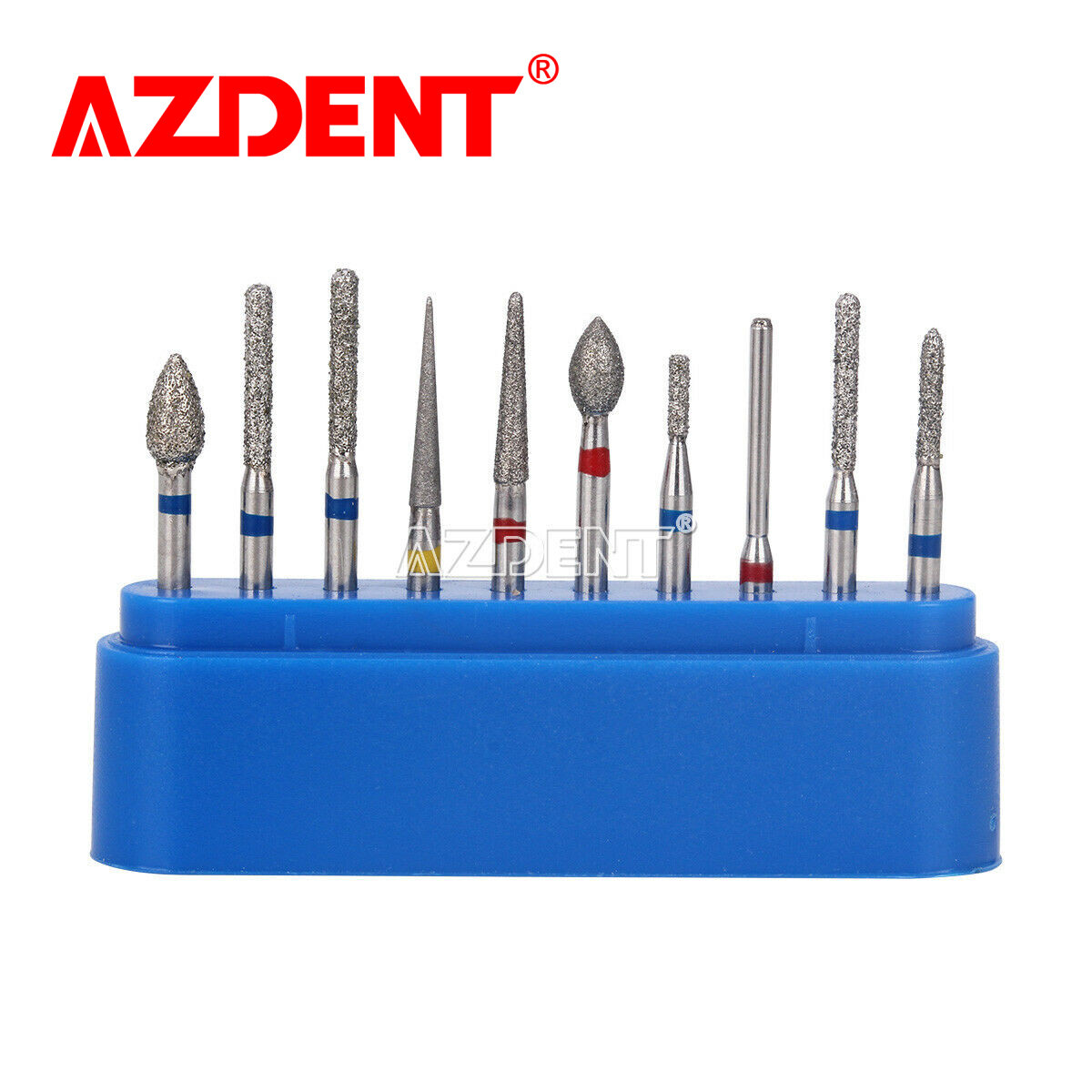 10pcs Dental Diamond Burs High Speed FG-112 Crown Preparation Anterior Teeth Kit