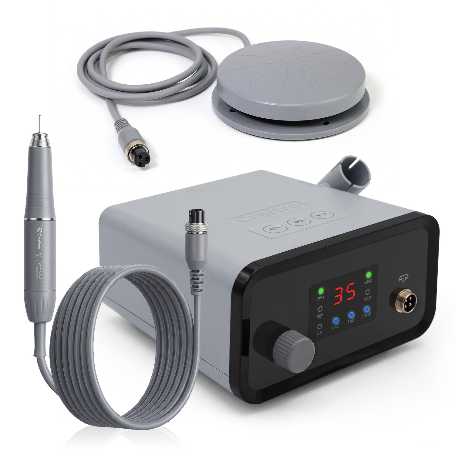 Craftro VK-MM2 50K RPM Brushless Desktop Dental Lab Micromotor with Foot Pedal