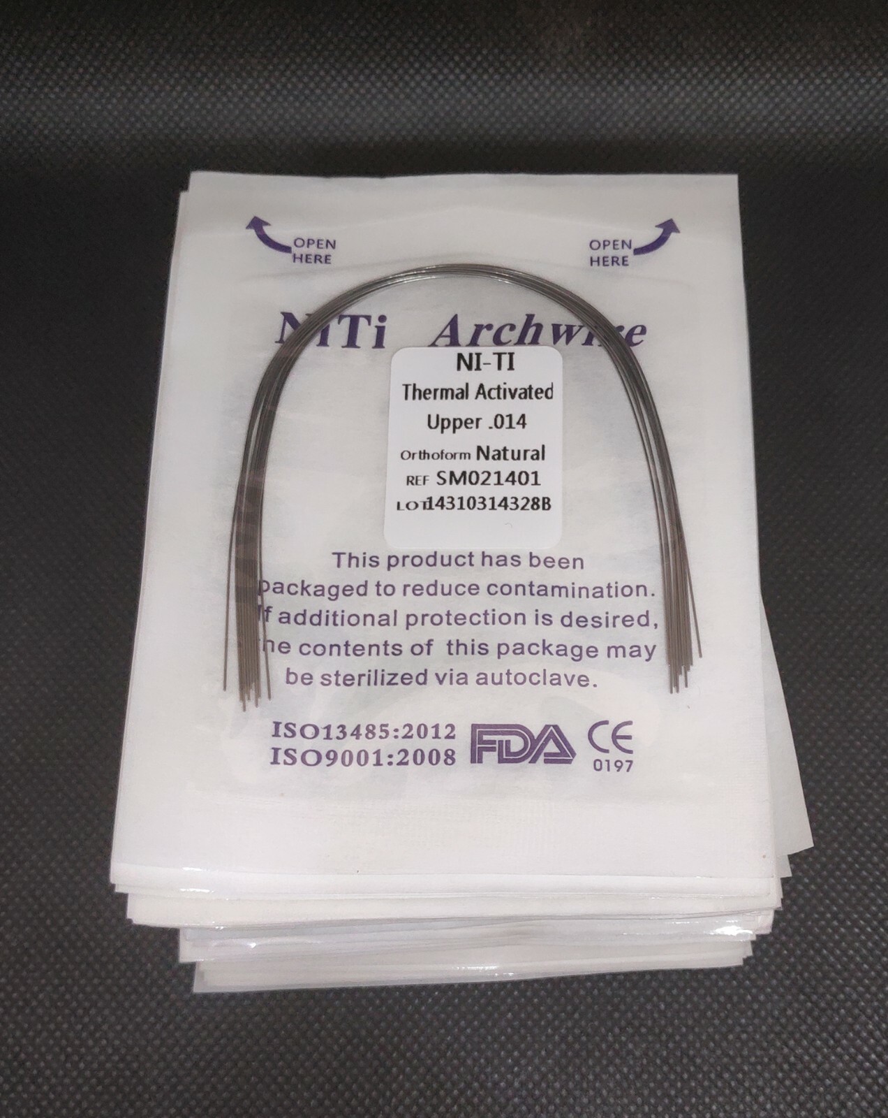 10 Packs Dental Orthodontic Thermal Activated Niti Round Arch Wires Natural Form