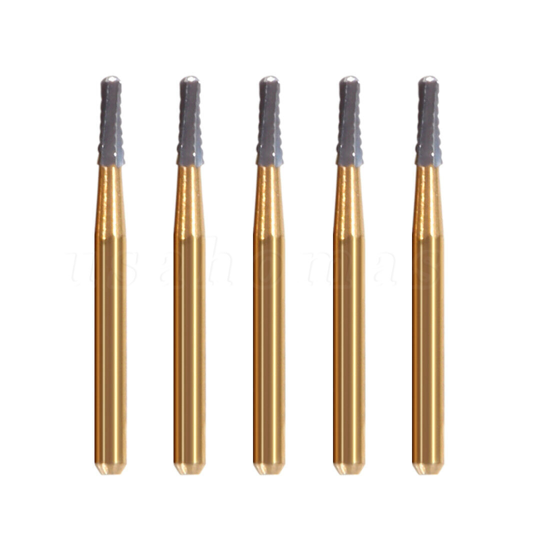 10Pcs Dental Tungsten Carbide Burs Crown Cutter Cutting Transmetal FG 1957