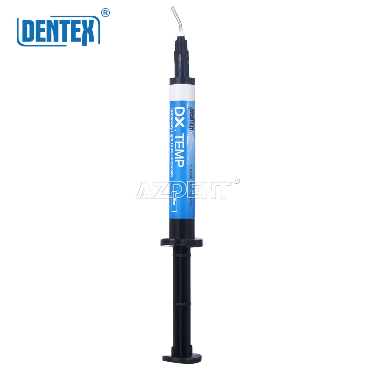 20pack Dentex DX.TEMP Dental Composite Resin 2.5g Temporary Flow Light Cure Blue