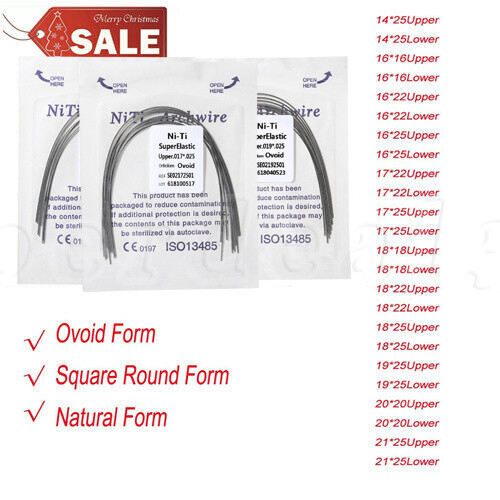 Dental Orthodontic Super Elastic Niti Rectangular Arch Wire Ovoid/Nature Form OR