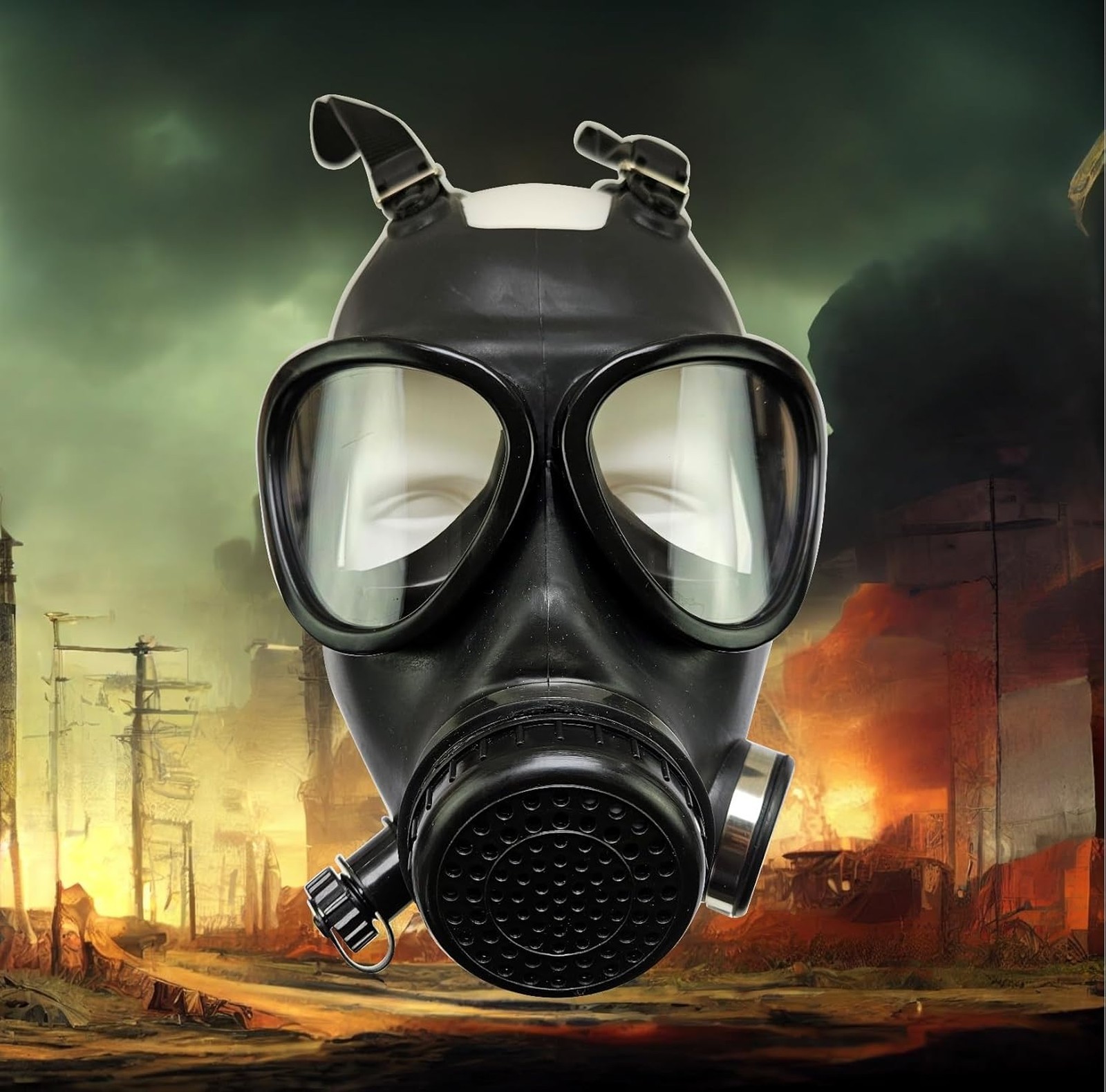 Gas Mask Respirator CBRN Face Mask Tactical Emergency Prep Paintball Halloween