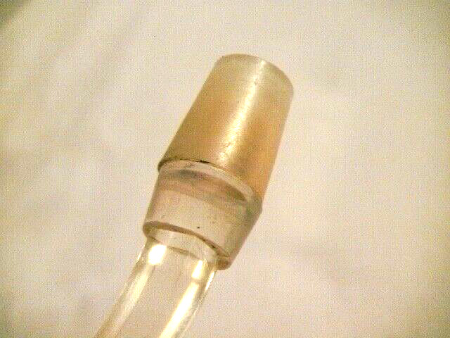 EXTREMELY ODD CONJOINED RIBBED & HORNED BOTTLE MADE IN FRANCE EACH W GLASS STRAW