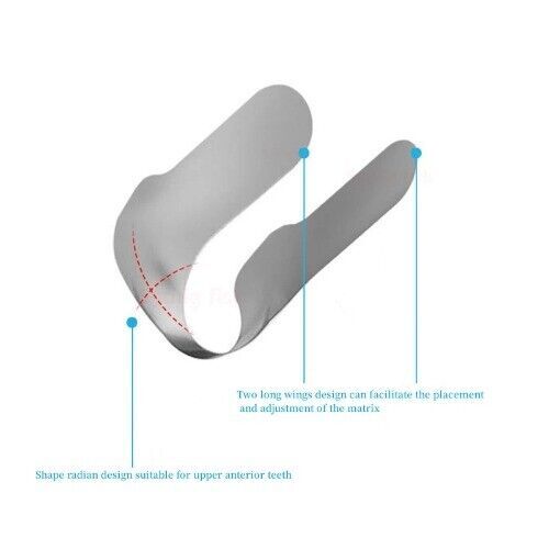Dental Anterior Twin Matrices Cervical Matrix Blue Strip M8 Restoration Matrices