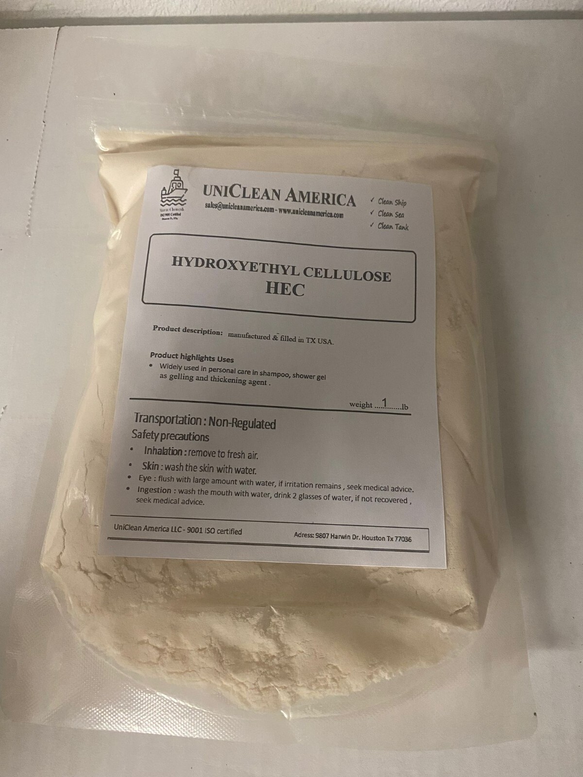 HEC – Hydroxyethyl cellulose (HEC) / made in USA