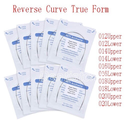 1-200xAZDENT Dental Orthodontic Super Elastic Niti Reverse Curve Round Arch Wire
