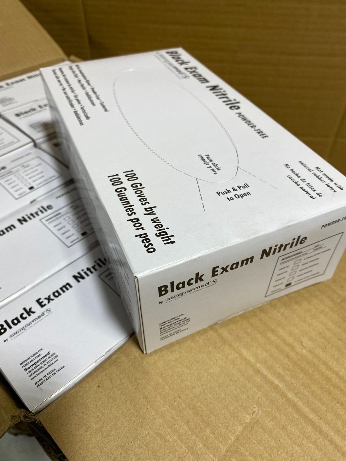 Sempermed Black XL Nitrile Disposable Gloves – GBKN105 XL Box of 1,000