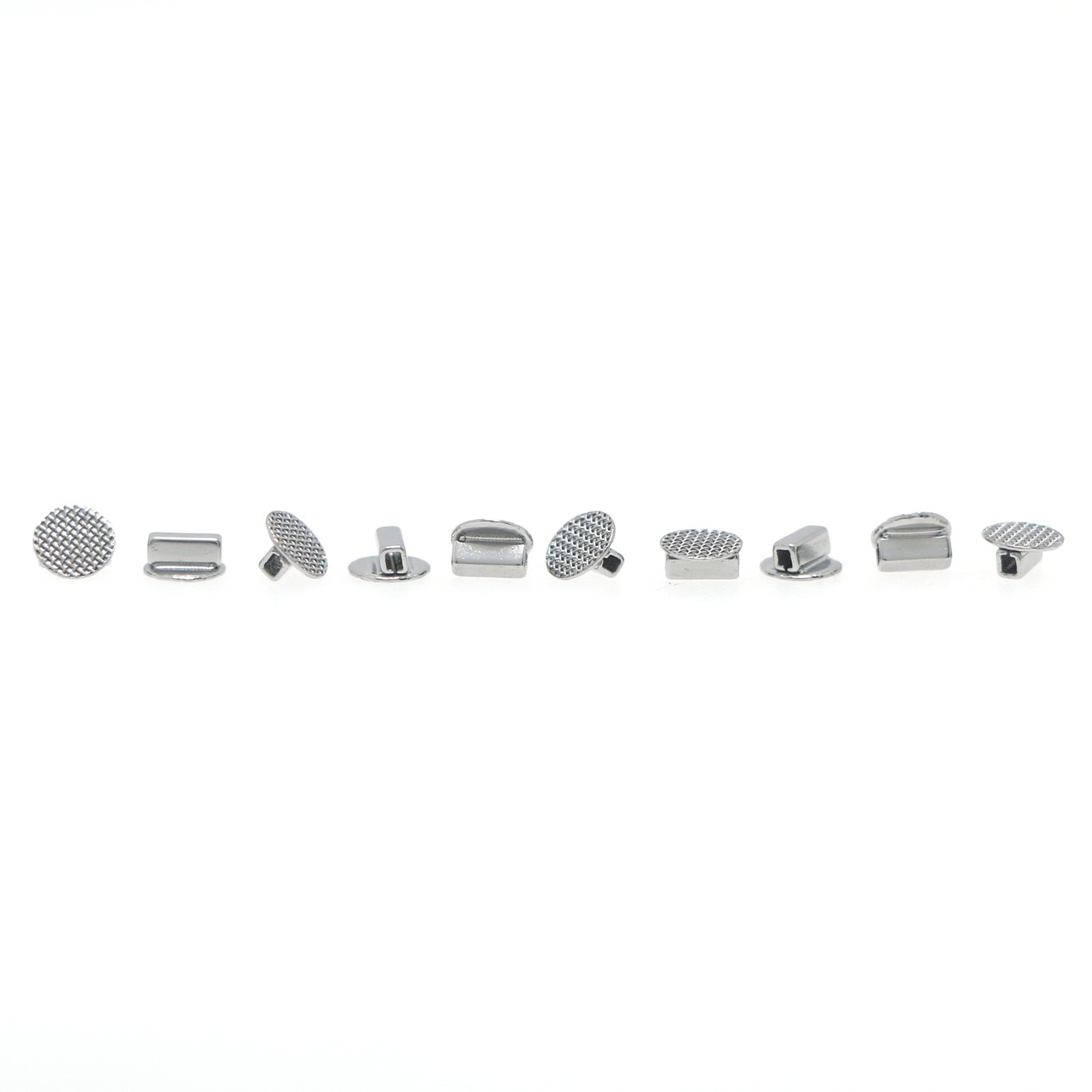 10Pcs/Pack Dental Orthodontic Metal Bondable Rotation Button Tubes