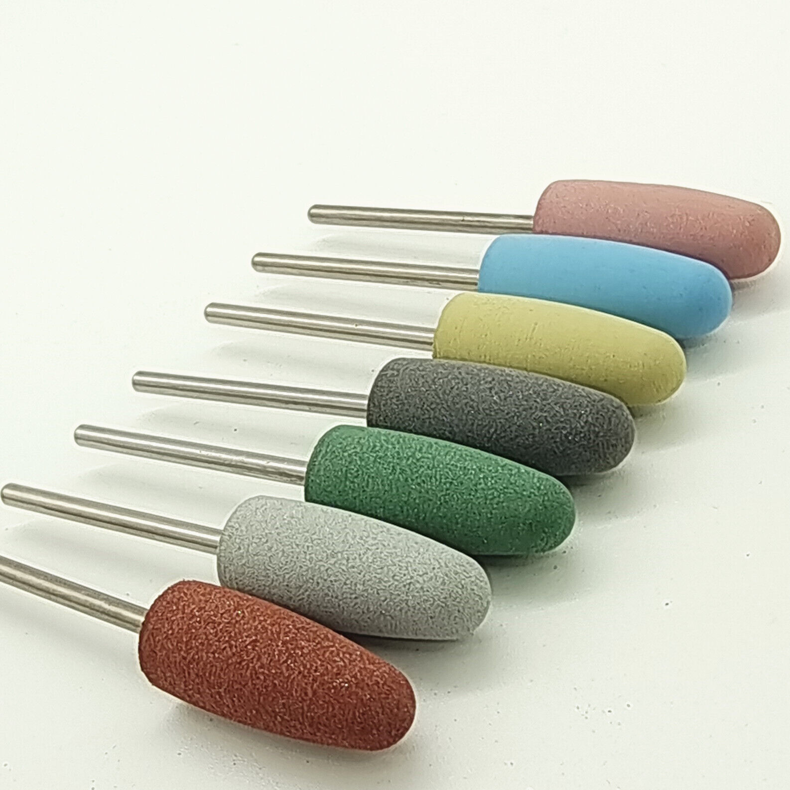50 Pcs Dental 2.35mm Lab Silicone Rubber Polishing Burs Shank Polishers Diamond