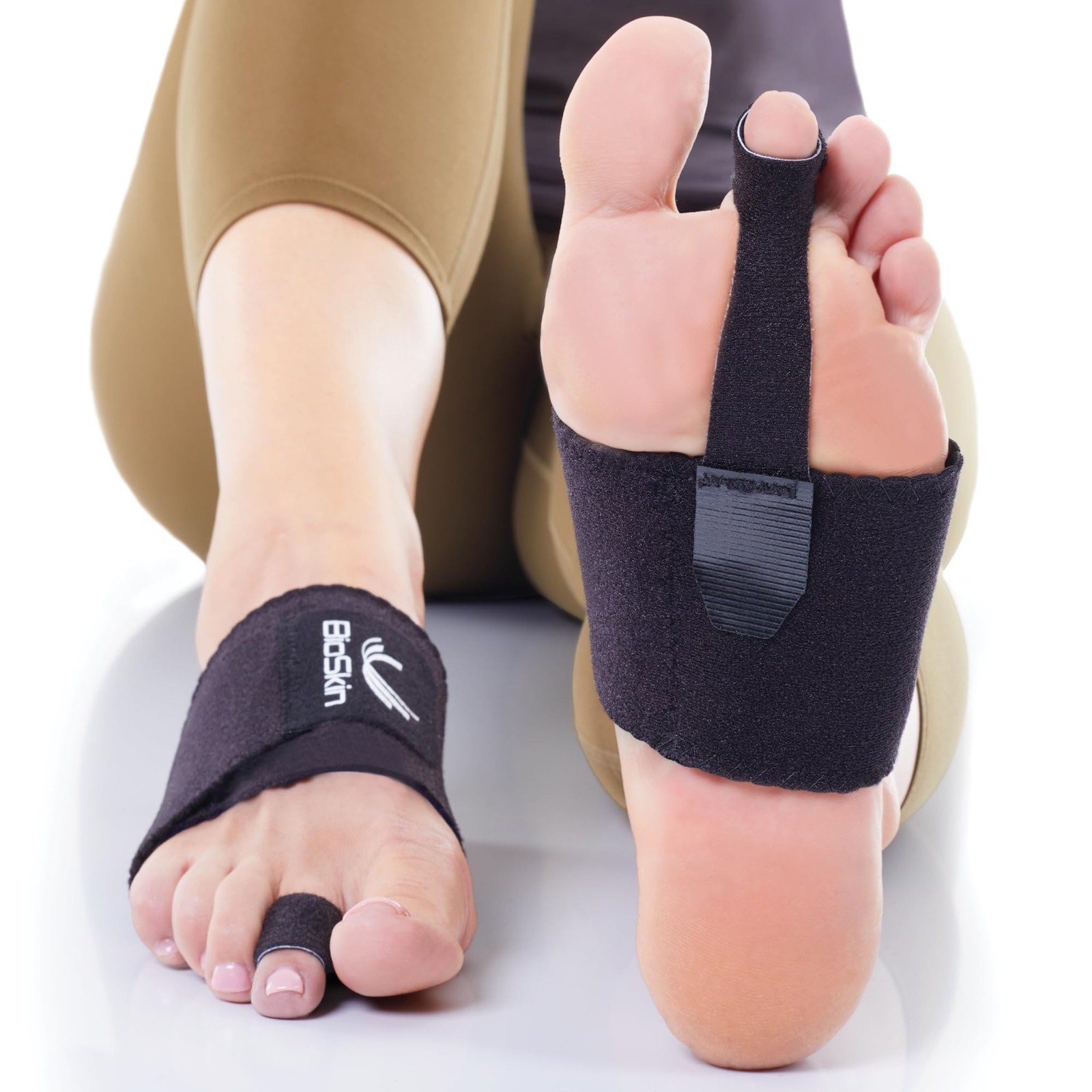BioSkin Hammer Toe Straightener – Patented 1 Count (Pack of 1), Black