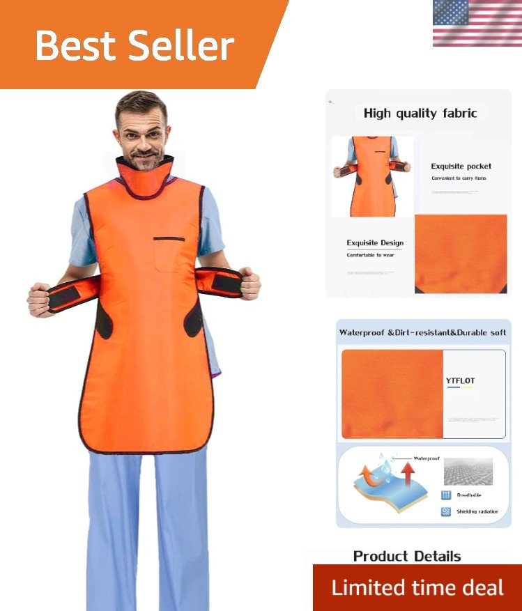 Durable Lead Rubber X-Ray Apron with Thyroid Shield for Dental and Clinic Use