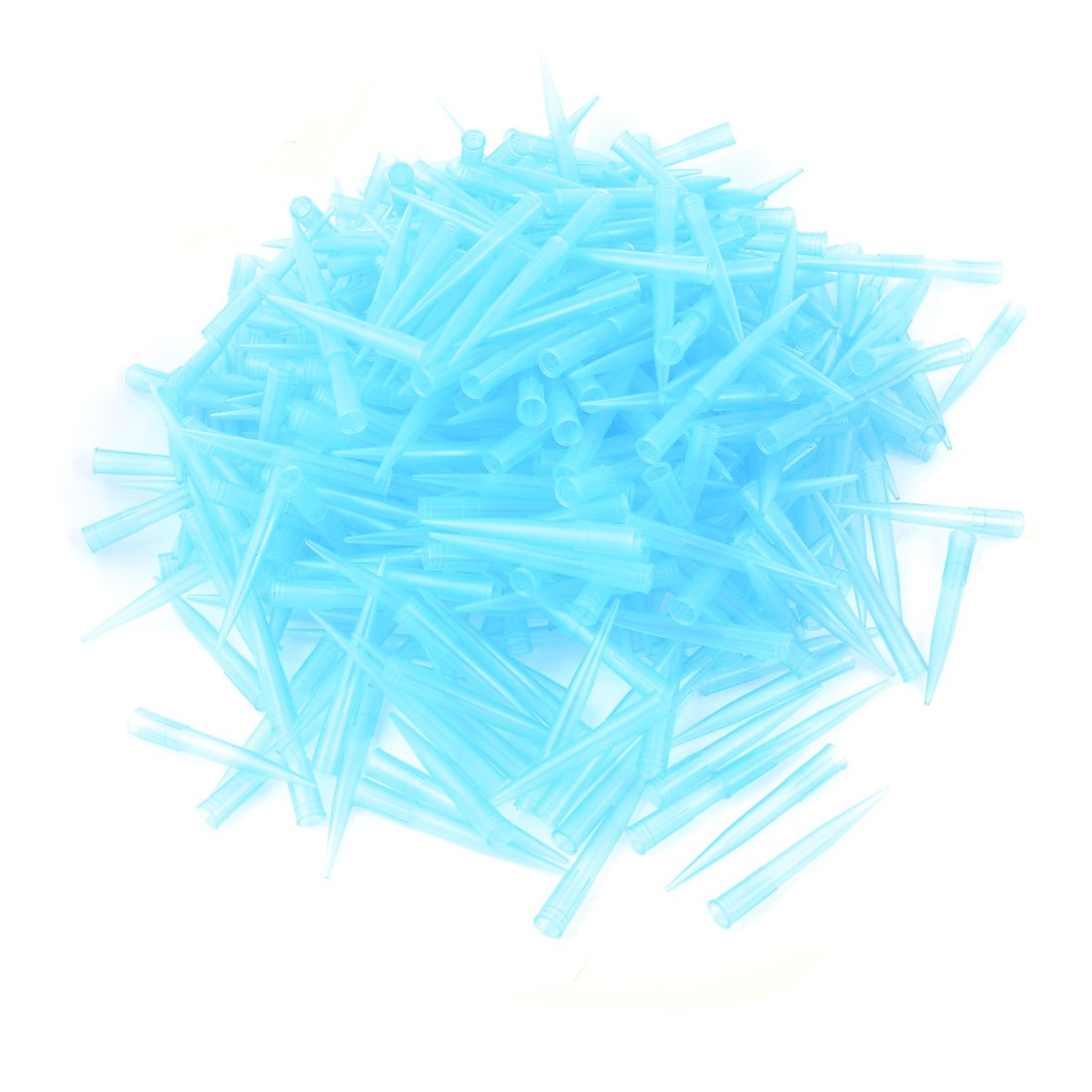 500 x Laboratory Clear Blue Plastic Fine Tip Pipette Tip 1000ul 1ml