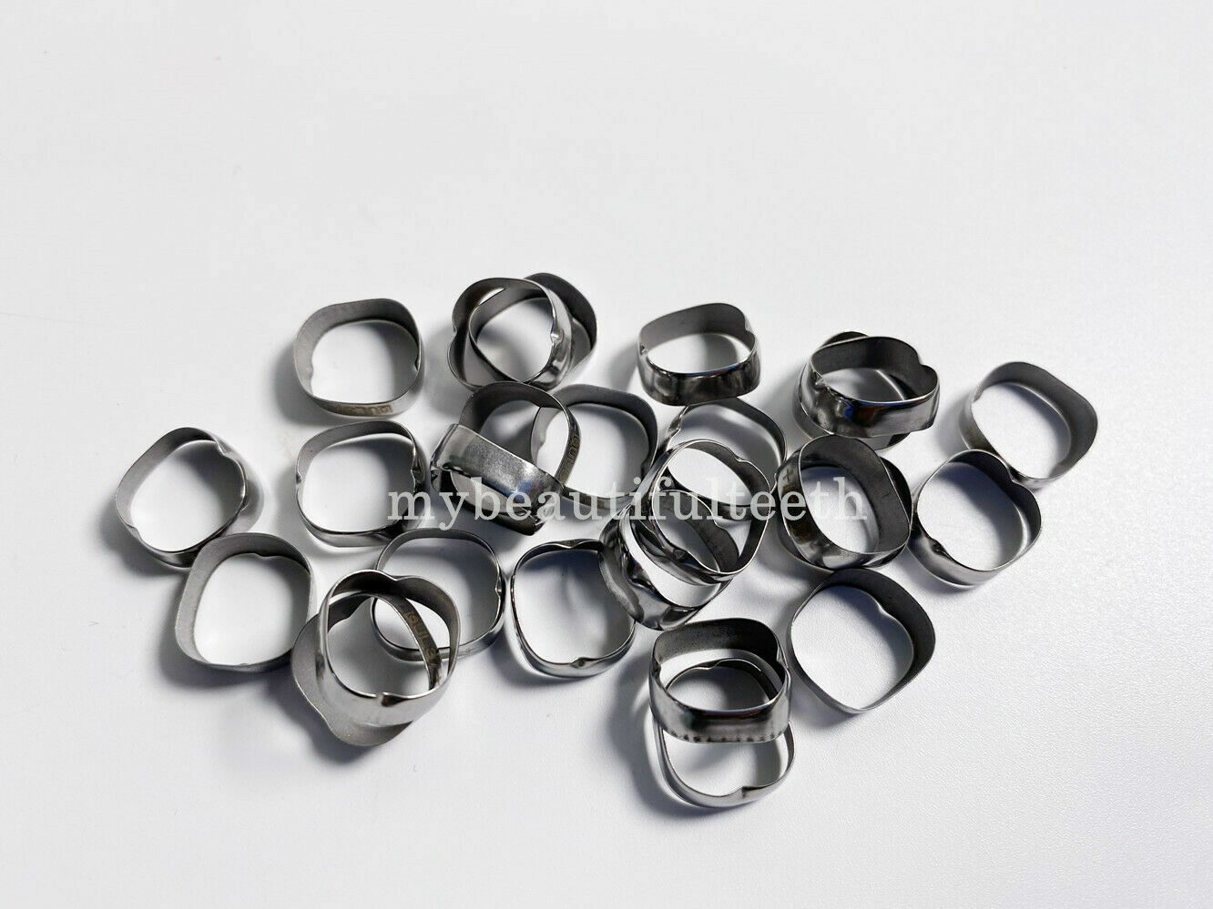 200Pcs Dental 1st Molar Plain Band Clean Molar Bands Orthodontic Medium 35to39.5