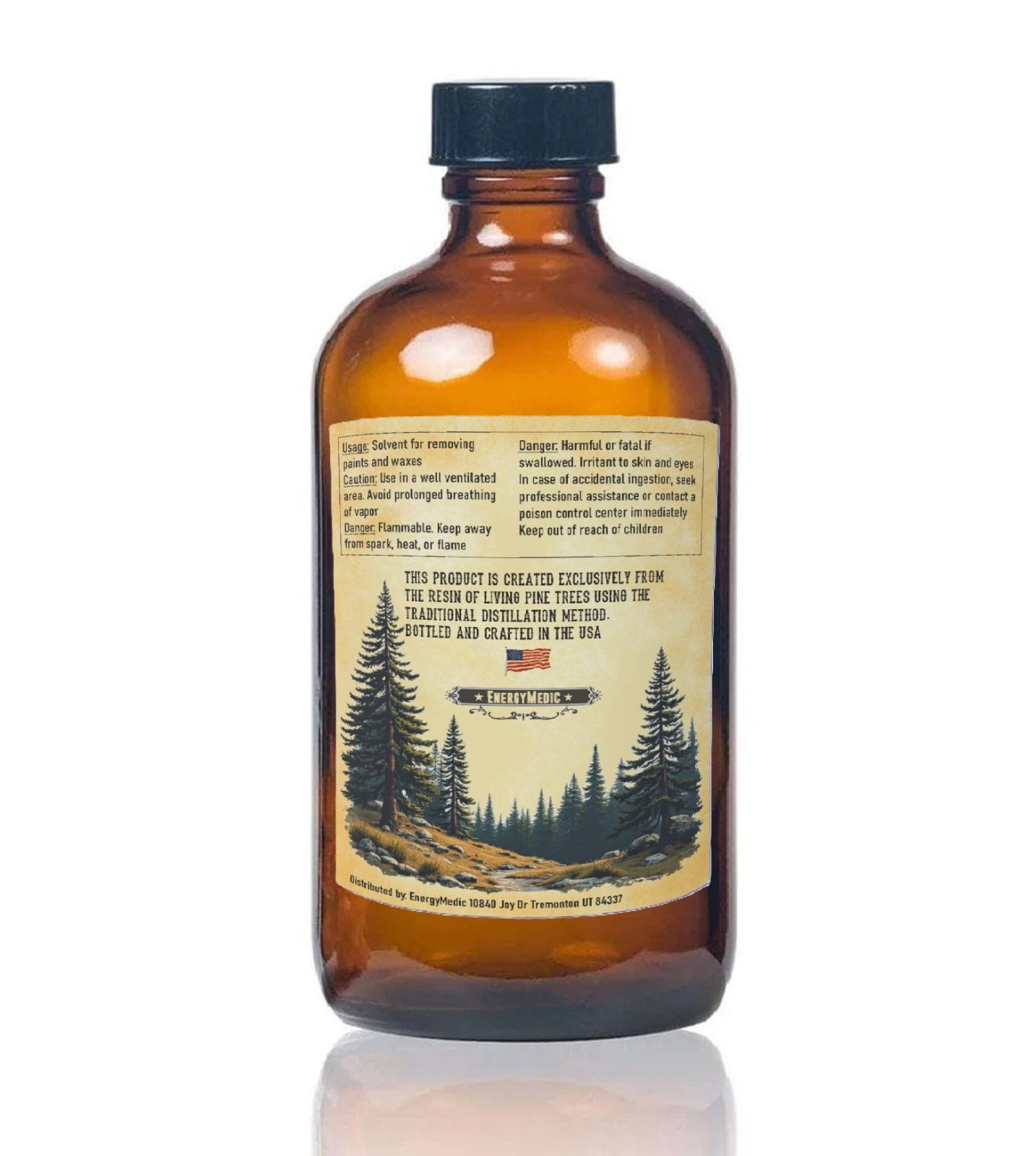 Pure Gum Spirits of Turpentine 8 oz – 100% by EnergyMedic