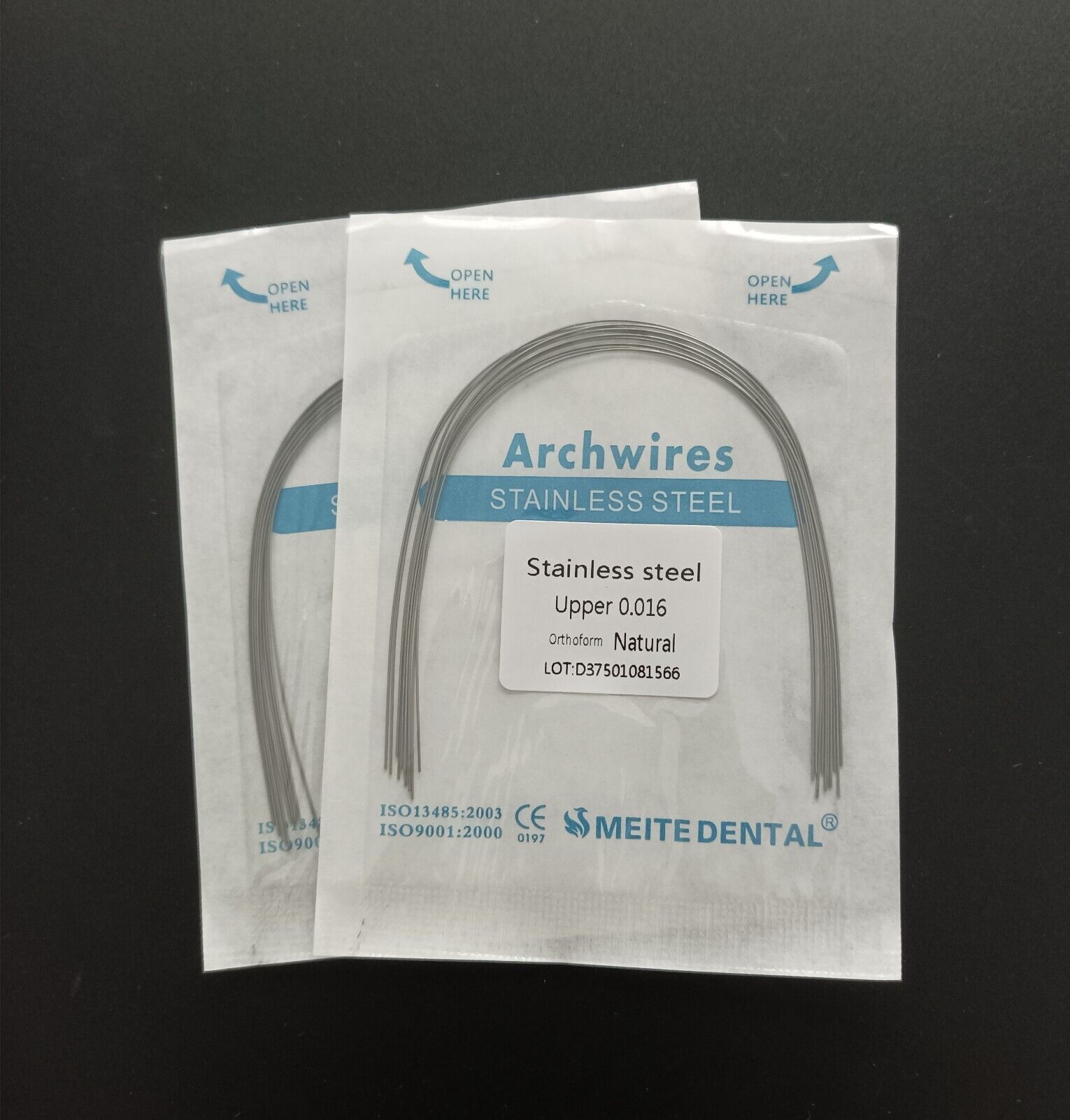 Dental Orthodontic Stainless Steel Arch Wires Round Wire Ovoid/Natural 10pcs/bag