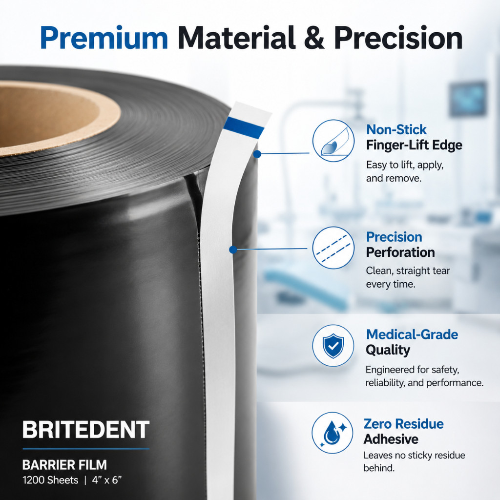 Adhensive Barrier Film 4″X6″ 1200 PERFORATED SHEETS FOR DENTAL, MEDICAL, TATTOO