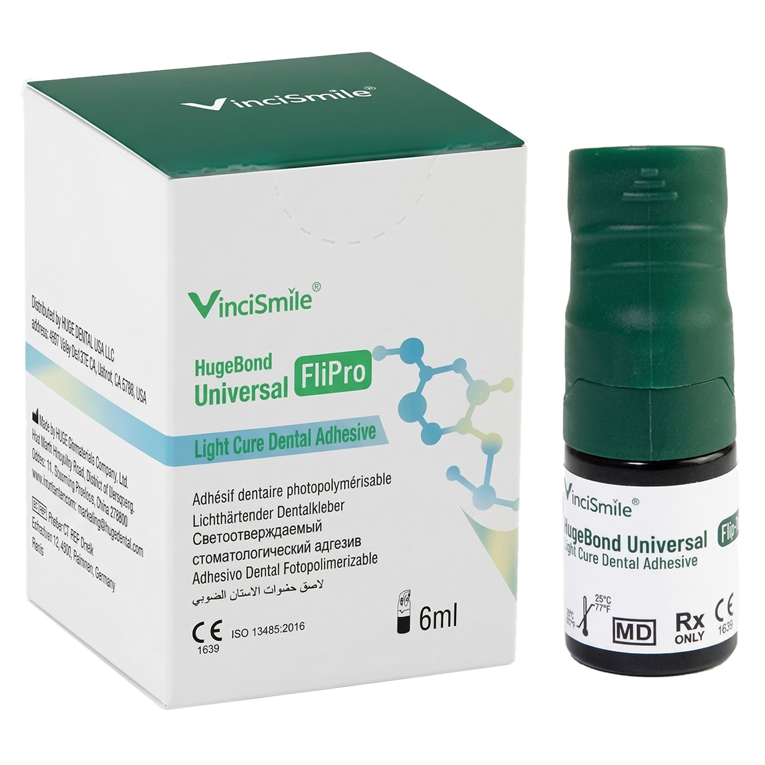 Huge VinciSmile Universal FliPro Light Cure Dental Bonding Resin Adhesive 6ml