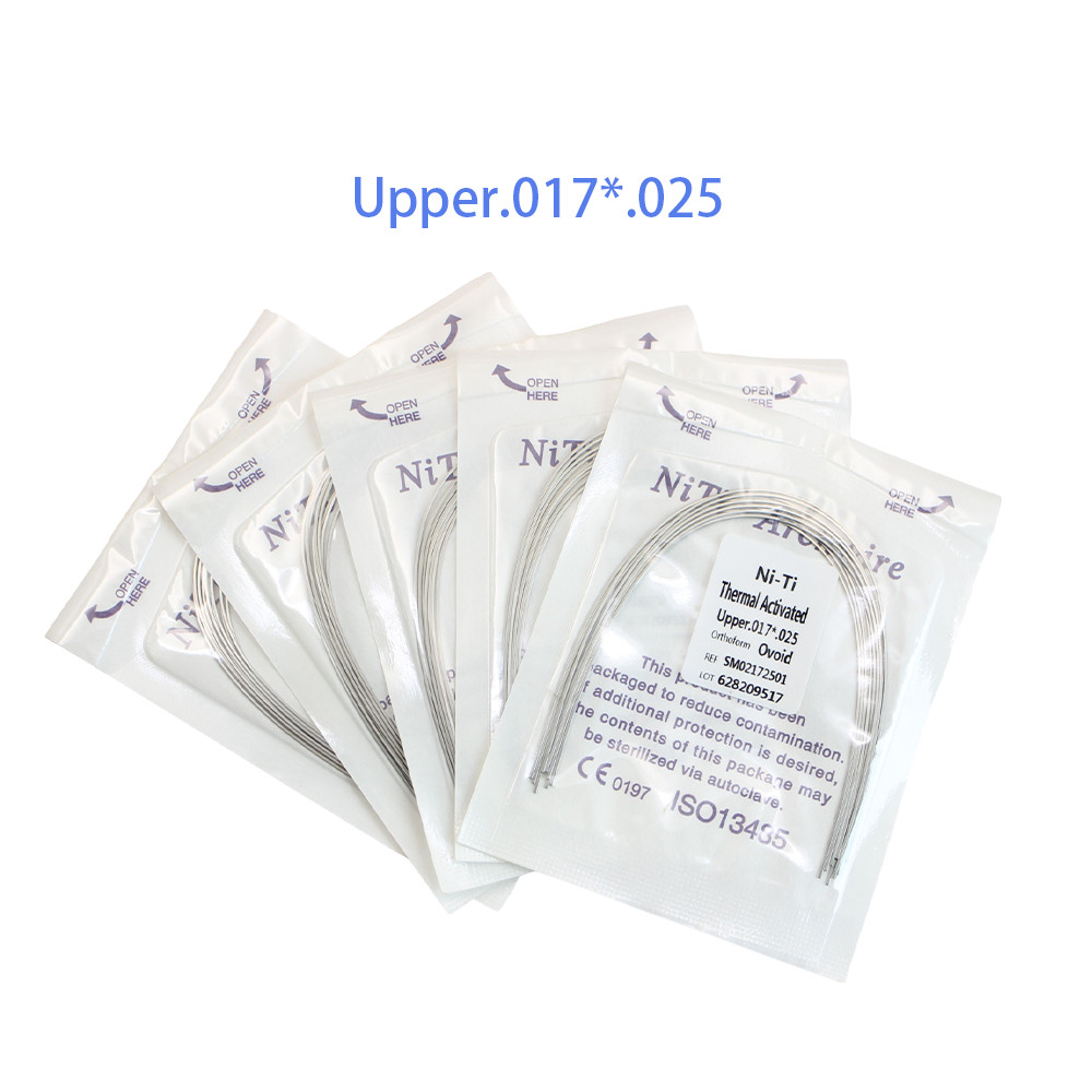 Dental Ortho Heat Thermal Activated Niti Rectangular Arch Wire Ovoid Form