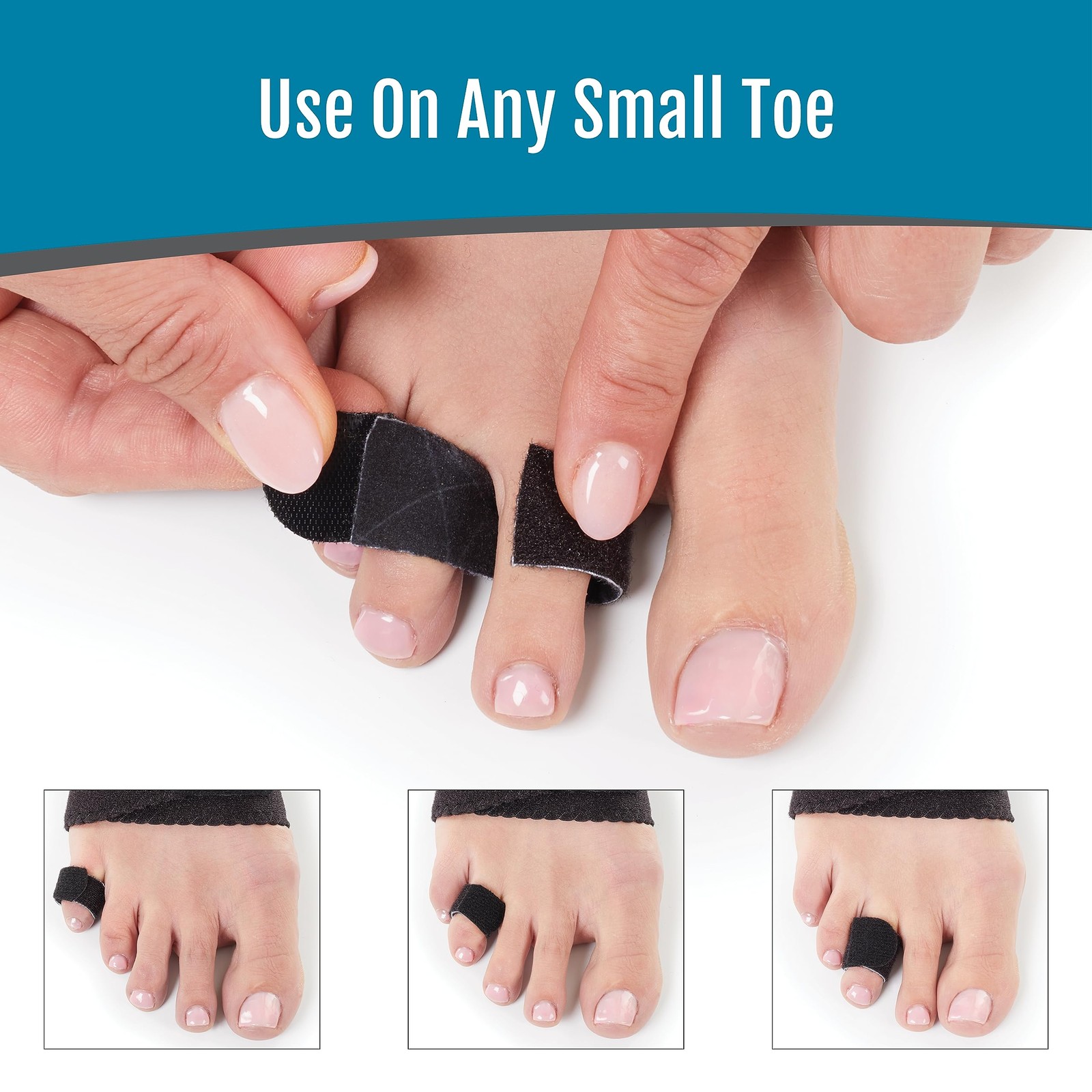 BioSkin Hammer Toe Straightener – Patented 1 Count (Pack of 1), Black