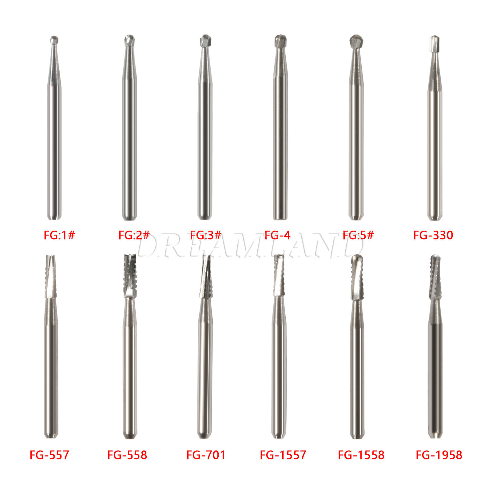 1-10 Sale Surgical Burs 25mm / Carbide Burs Friction Grip FG Round High Speed