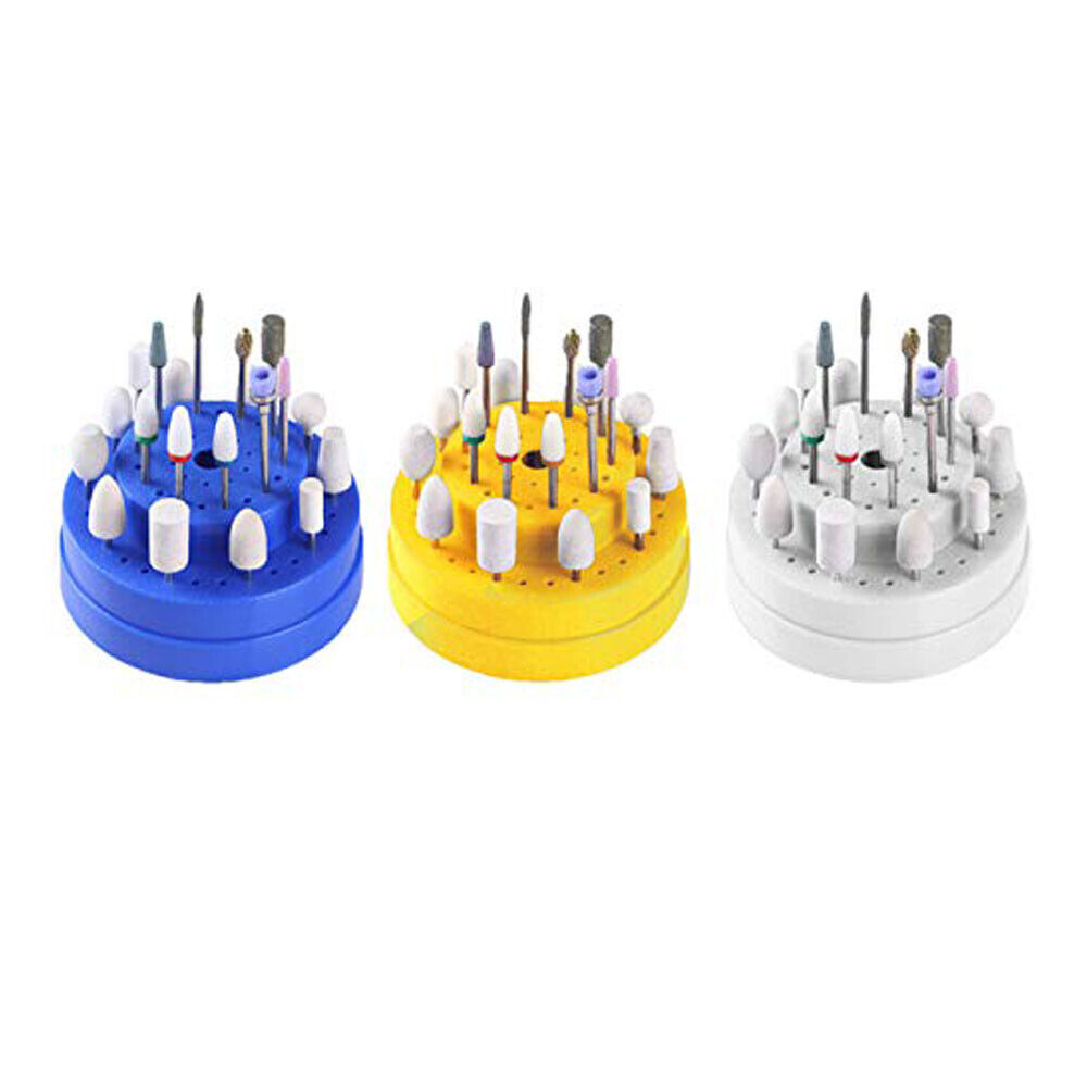 1/3/5Pcs Dental Burs Holder Block Drills Case Box Slots With Plastic Lid 60 Hole