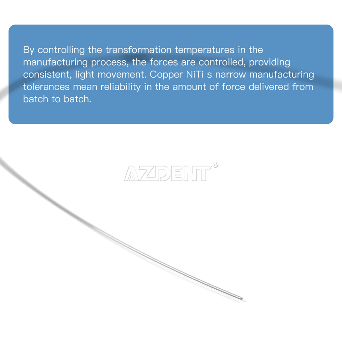 AZDENT Dental Orthodontics 35˚Cu-NiTi Round Arch Wires With Stops Preformed