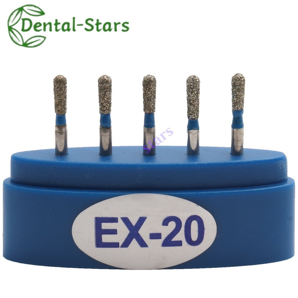 5Pcs/Box Dental FG Diamond Burs 10 Sizes EX 11-EX24 Bur For High Speed Handpiece