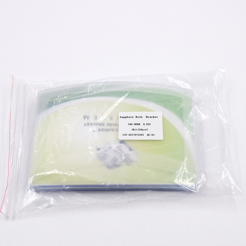 Dental Orthodontic Monocrystalline Sapphire Brackets 345 Hooks Roth/MBT 022/018