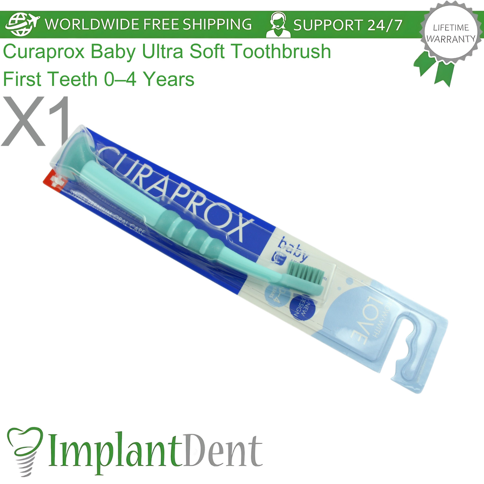 Dental Baby Ultra Soft Toothbrush 0-4 Years Gentle First Teeth Care Curaprox