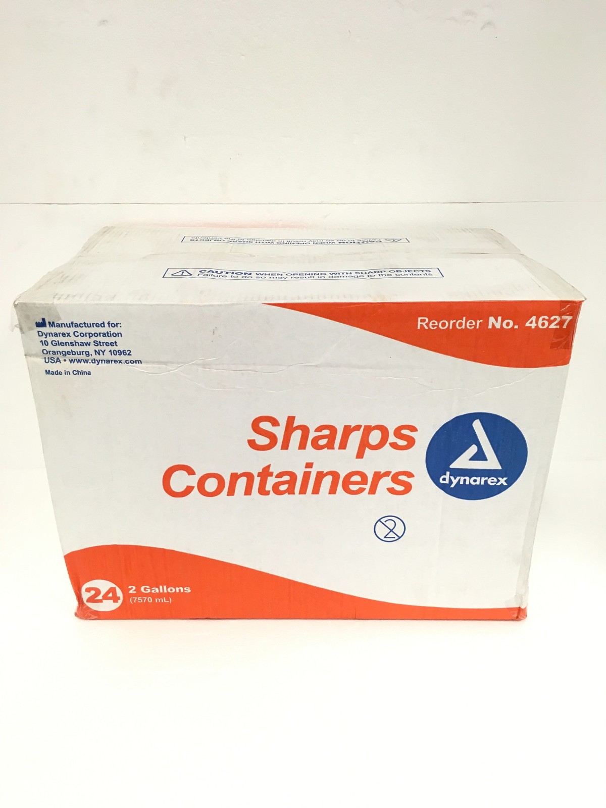 New 6 PACK!! 2 Gallon Sharps Disposable Biohazard Container Red Dynamex 4627
